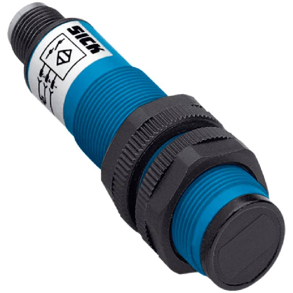 Cellule AAP M18 PNP P=100mm Pot. IR LO/DO Plast. Axial / M12 4P-Lire la description