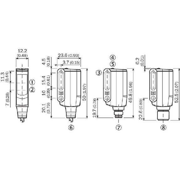 Cellule EAP PNP P=400mm Pot. Laser LO/DO / M08 4P-Lire la description