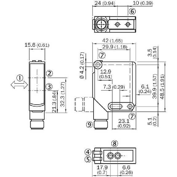 Cellule EAP PNP P=500mm Teach LR LO/DO / M12 4P Cellule EAP PNP P=500mm Teach LR LO/DO / M12 4P-Lire la description