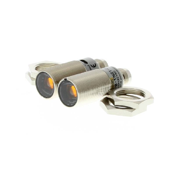 Cellule M18 Barrage NPN P=20m LO/DO Métal Axial / M12 4P-Lire la description