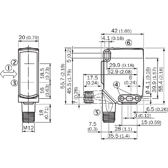 Cellule EAP PNP/NPN P=1.5m IR LO / M12 4P-Lire la description