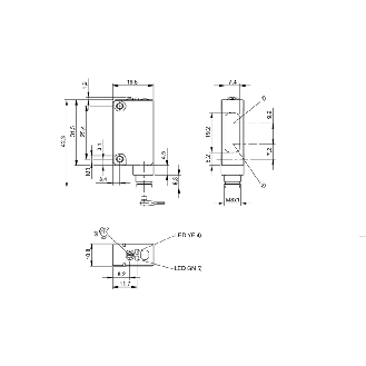 Cellule Bar. reflex PNP P=4m Pot. LR LO / M08 4P-Lire la description