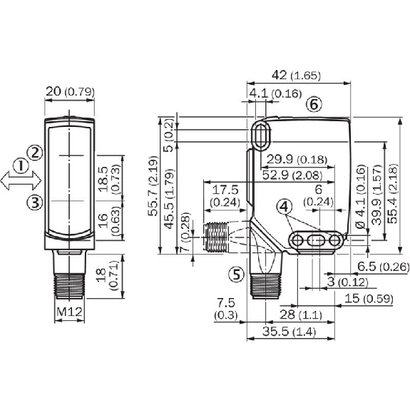 Celulle EAP PNP/NPN P=1.9m LO/DO / M12A 4P-Lire la description