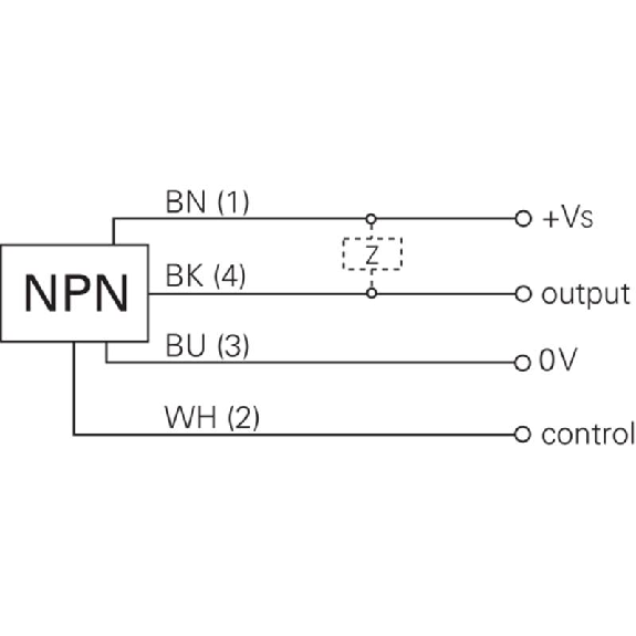 Cellule Directe NPN P=300mm Pot. IR LO/DO Plast. Axial / Câble 2m-Lire la description