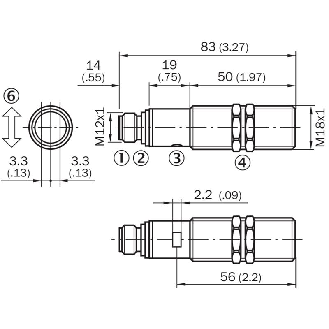 Cellule Directe M18 PNP P=900mm Teach IR LO/DO Inox Axial / M12 4P-Lire la description