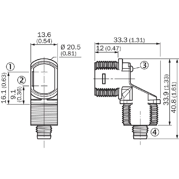 Cellule Bar. reflex PNP P=5m LR DO / M08A 4P-Lire la description