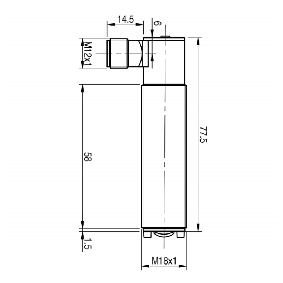Cellule Directe M18 NPN P=1m IR LO/DO Plast. Axial / M12 4P radial-Lire la description