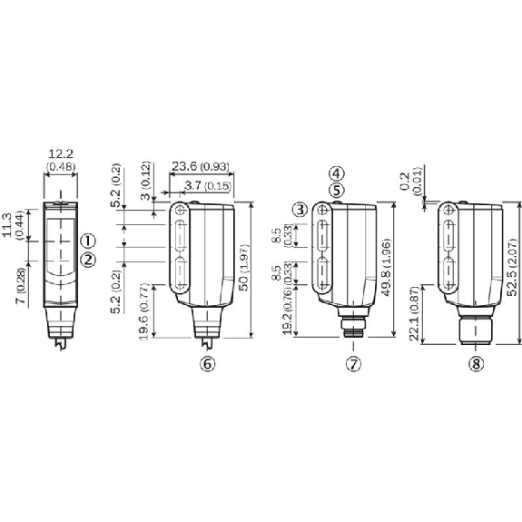 Cellule EAP NPN P=300mm Pot. Laser LO/DO / M08 4P-Lire la description