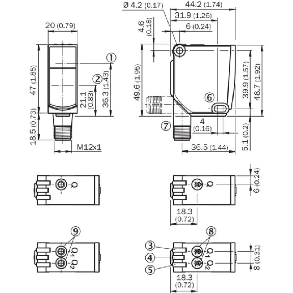 Cellule EAP PNP/NPN P=1.8m Pot. Laser LO/DO / M12 5P Cellule EAP PNP/NPN P=1.8m Pot. Laser LO/DO / M12 5P-Lire la description