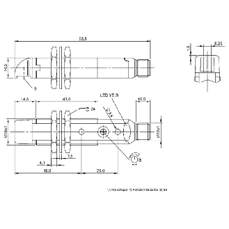 Cellule Barrage (R) M18 PNP LO/DO Radial / M12 4P-Lire la description