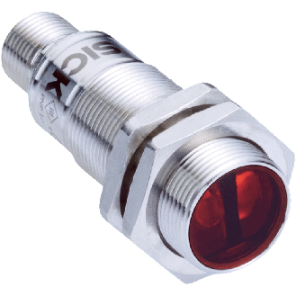 Cellule Bar. reflex M18 NPN P=7.2m PinPoint LO/DO Inox Axial / M12 4P-Lire la description