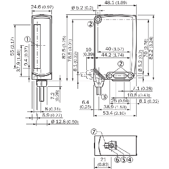 Cellule Bar. reflex Ligne 55mm PNP P=4.5m LO/DO / M12 4P+C0.27m-Lire la description
