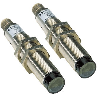 Cellule Barrage M18 NPN P=50m Laser LO/DO Métal Axial / M12 4P-Lire la description