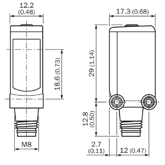 Cellule Bar. reflex PNP P=5m Teach PinPoint DO / M08 4P-Lire la description
