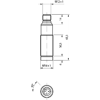 Photo.M18,PNP-NO+NF,M12 plug,Reflex-Lire la description