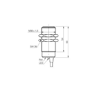 Cellule Directe M30 PNP P=1,5m Pot. IR LO/DO Métal Axial / Câble 2m-Lire la description