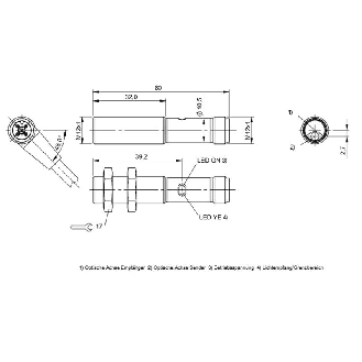 Cellule Directe M12 PNP P=100mm PinPoint LO Métal Axial / M12 4P-Lire la description