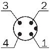 Cellule Directe PNP P=1m IR LO/DO / M12 4P