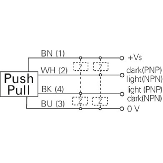 Cellule EAP Push-Pull P=50mm +/-3mm LR LO/DO Plast. / M08 4P-Lire la description