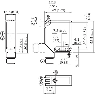 Cellule Directe PNP P=1m Teach LR LO/DO 10-30Vdc / M12 4P-Lire la description