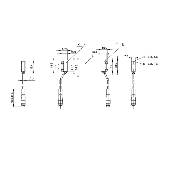 Cellule Barrage PNP P=2m LR DO / M08 3P+C0.2m-Lire la description