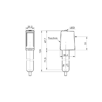 Cellule Barrage (R) Push-pull P=40m qTeach LO/DO Inox IP69K C2m-Lire la description