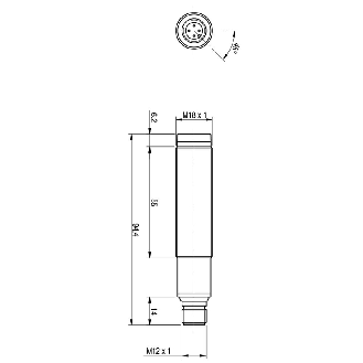 Photo.M18,NPN/PNP-NO/NC,M12 plug,Rec.-Lire la description