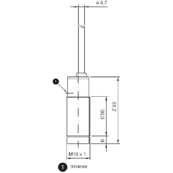 Photo.M18,PNP-NO+NF,Cable,Diffuse-Lire la description