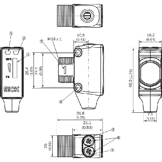 Cellule EAP PNP/NPN P=300mm Pot. PinPoint LO/DO / M12 4P+C0.15m-Lire la description