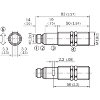 Cellule Directe M18 NPN P=100mm Teach LR LO/DO Inox Axial / M12 4P
