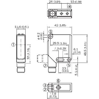 Cellule Bar. reflex transp. PNP P=4m Teach PinPoint LO/DO / M12 5P-Lire la description