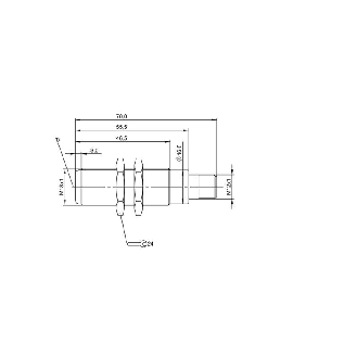 Cellule EAP M18 PNP P=0-40mm LR LO Inox Axial / M12 4P-Lire la description