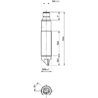 Cellule Bar. reflex transp M18 PNP P=1,5m LR NO+NF Plast Radial M12-Lire la description