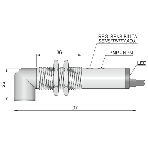 Cellule Barrage (R) M18 PNP/NPN P=1.5m IR LO/DO Métal Radial / C2m-Lire la description