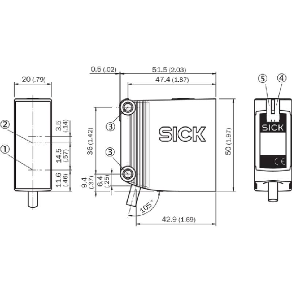 Cellule EAP RELAIS P=1.2m IR LO/DO 24-240VAC/DC / Câble 2m Cellule EAP RELAIS P=1.2m IR LO/DO 24-240VAC/DC / Câble 2m-Lire la description