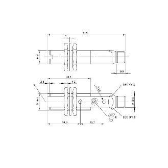 Cellule Directe M18 PNP P=700mm Pot. IR LO/DO Plast. Axial / M12 4P-Lire la description