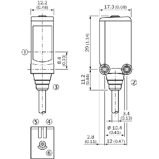 Cellule Bar. reflex PNP P=12m Laser LO/DO / M08 4P+C0.2m-Lire la description