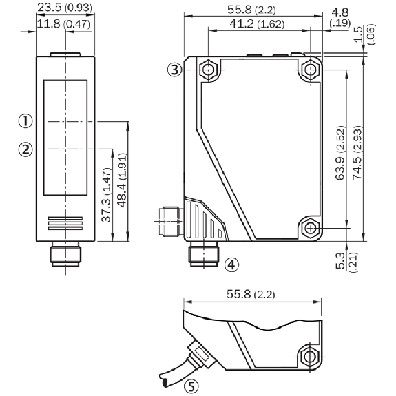Cellule EAP PNP P=4m Pot. Laser LO/DO / Câble 2m PVC Cellule EAP PNP P=4m Pot. Laser LO/DO / Câble 2m PVC-Lire la description