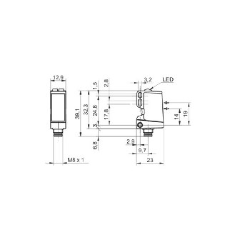 Cellule Bar. reflex Push-Pull P=4m LR LO / M08 4P-Lire la description
