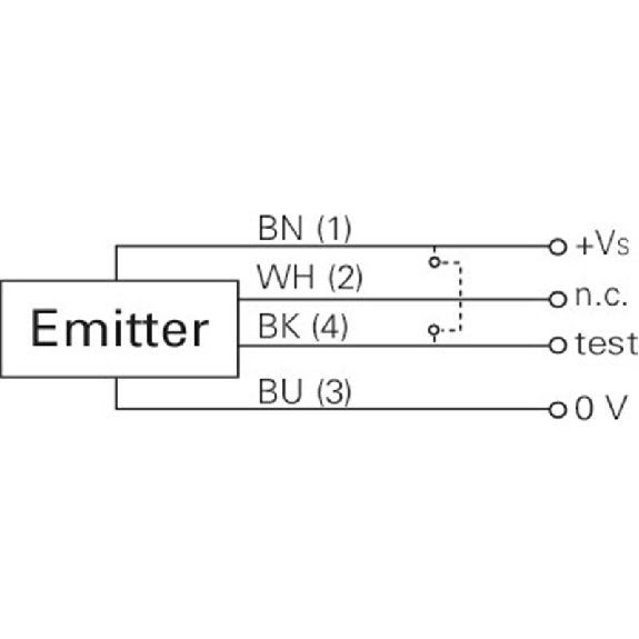 Cellule Barrage (E) P=12m LR Plast. 10-30Vdc 31*43*14 / M08 4P-Lire la description