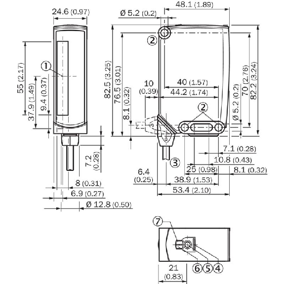 Cellule Bar. reflex Ligne 55mm PNP/NPN P=10m LO/DO / M12 4P+C0.27m-Lire la description