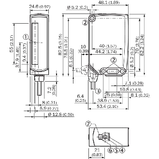 Cellule Bar. reflex Ligne 55mm PNP/NPN P=10m LO/DO / M12 4P+C0.27m-Lire la description