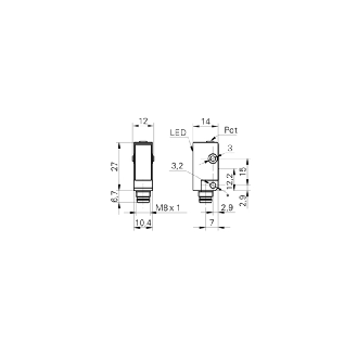 Cellule EAP transp. PNP P=30mm Pot. LO/DO / M08 4P-Lire la description