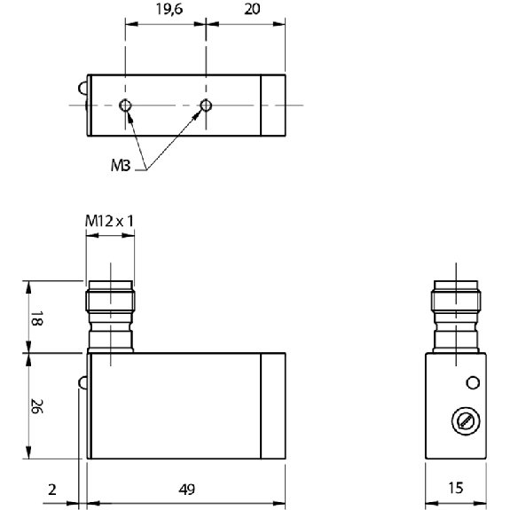 Cellule Bar. reflex PNP P=3m Pot. IR LO / M12 4P-Lire la description
