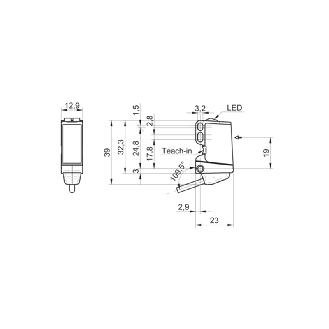 Cellule Barrage (R) PNP P=10m qTeach LO/DO / Câble 2m-Lire la description