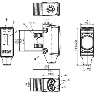 Cellule EAP PNP P=300mm Pot. PinPoint LO/DO / M12 4P-Lire la description