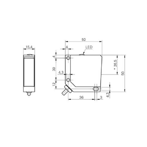Cellule Bar. reflex NPN P=7,3m LO/DO Métal / Câble 2m Cellule Bar. reflex NPN P=7,3m LO/DO Métal / Câble 2m-Lire la description