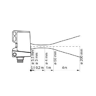 Cellule Bar. reflex Push-Pull P=4m LR LO / Câble 2m-Lire la description