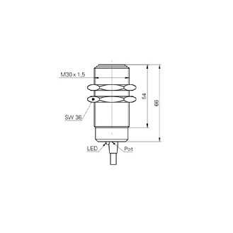 Cellule Directe M30 PNP P=600mm Pot. IR LO/DO Métal Axial / Câble 2m-Lire la description