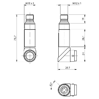 Cellule Barrage (R) M18 PNP LO/DO Plast. Radial / M12 4P-Lire la description